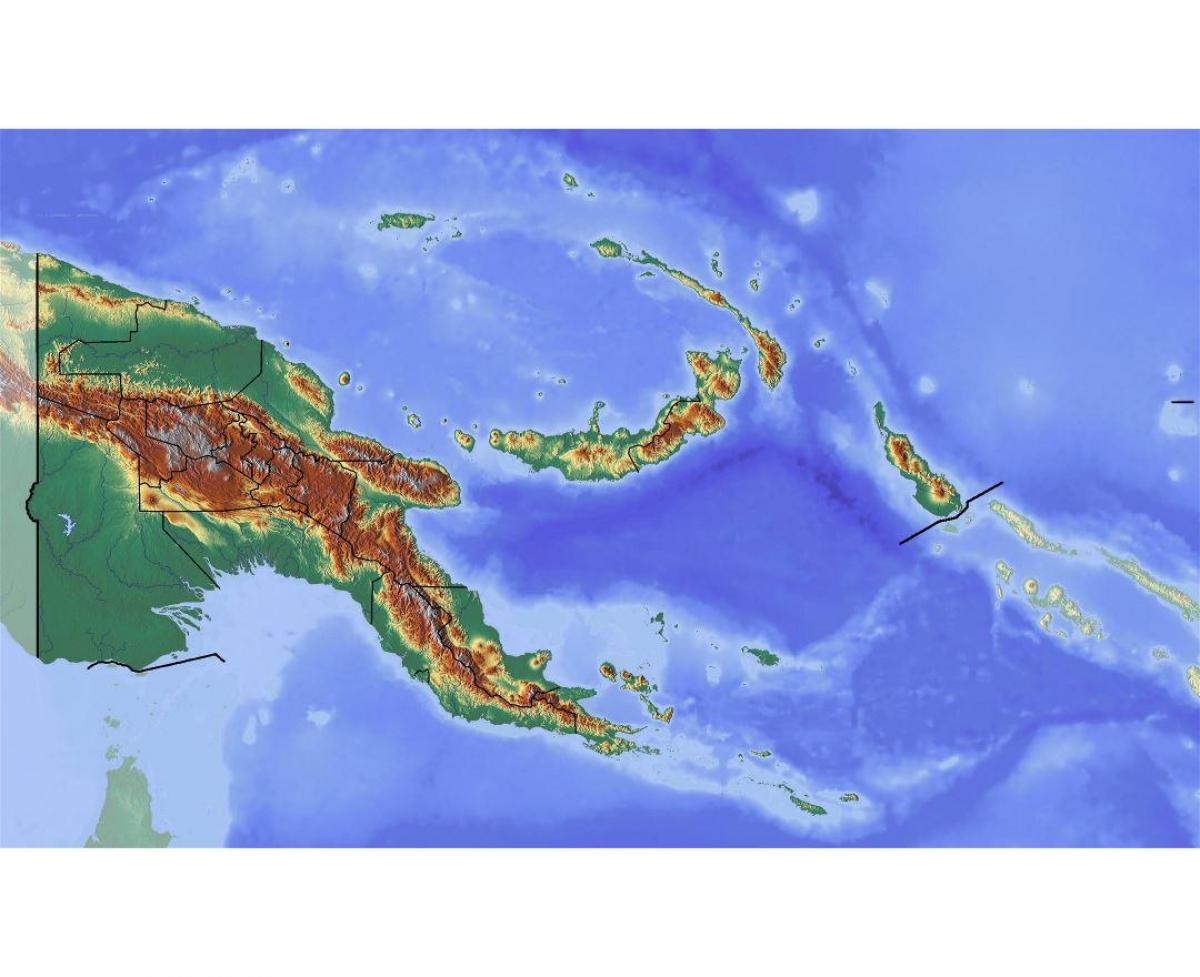 papouasie-nouvelle-guinée carte topographique