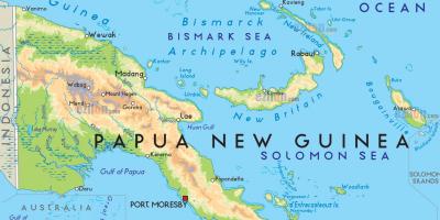 Carte de la ville, capitale de la papouasie-nouvelle-guinée