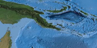 Carte de la carte satellite de la papouasie-nouvelle-guinée
