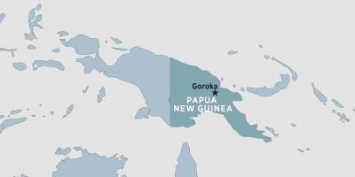 Carte de goroka papouasie-nouvelle-guinée