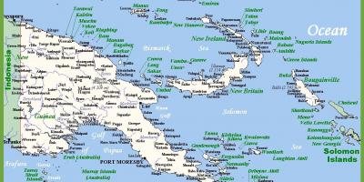 Papouasie-nouvelle-guinée dans la carte