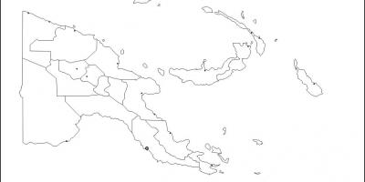 Carte de la papouasie-nouvelle-guinée carte de contour