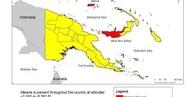 Carte de la papouasie-nouvelle-guinée paludisme