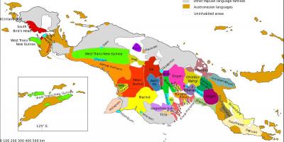 Carte de la papouasie-nouvelle-guinée langue