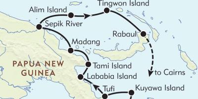 Carte de rabaul papouasie-nouvelle-guinée